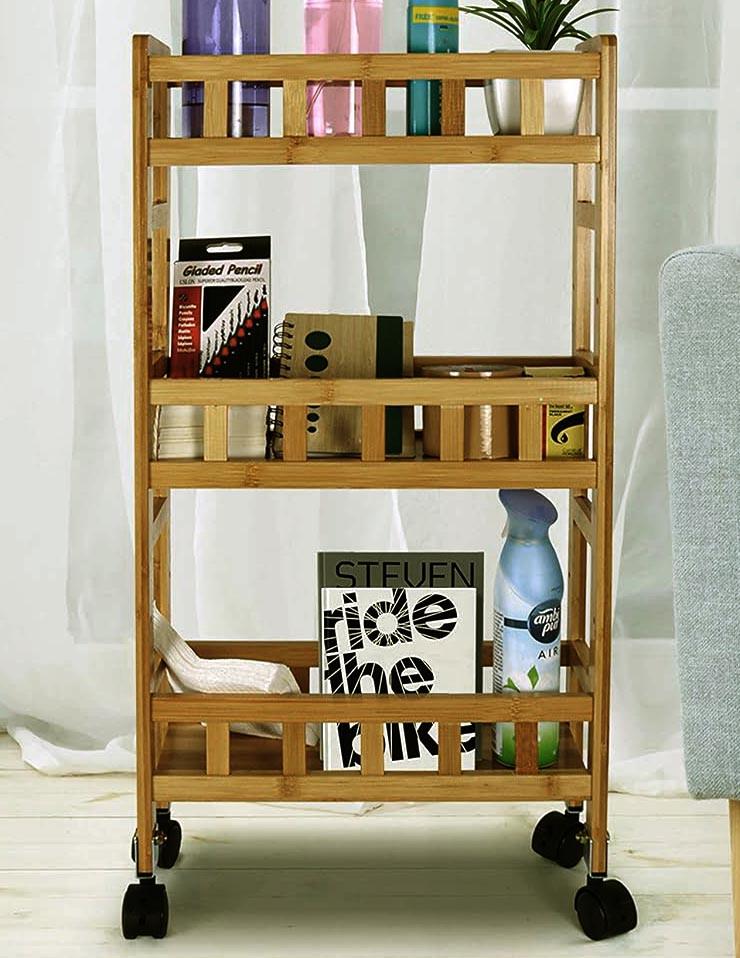 Этажерка на колесах из дерева Касила Сиена (ЭТА-000605)