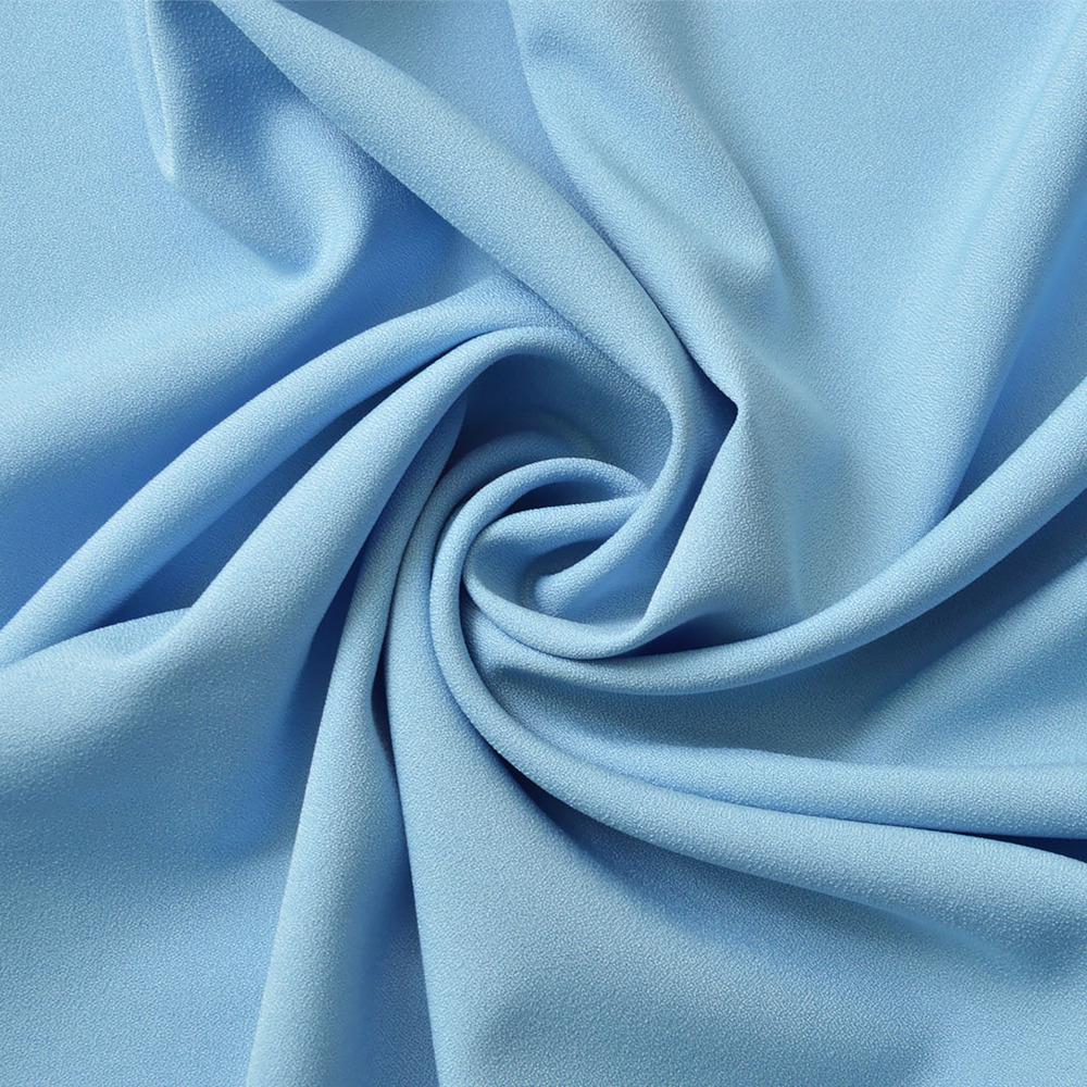 Ткань шифон Мосс креп V-13 Темно-голубой (11068)