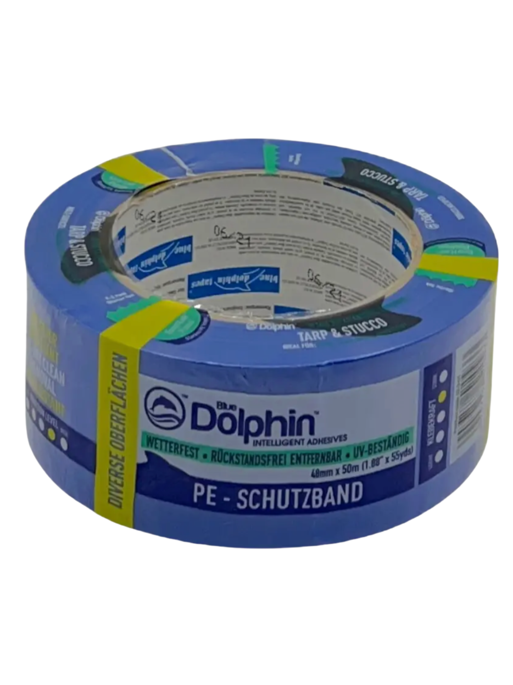 Малярський скотч Blue Dolphin Tarp&Stucco 38 мм/50 м (02-3-02-EN)