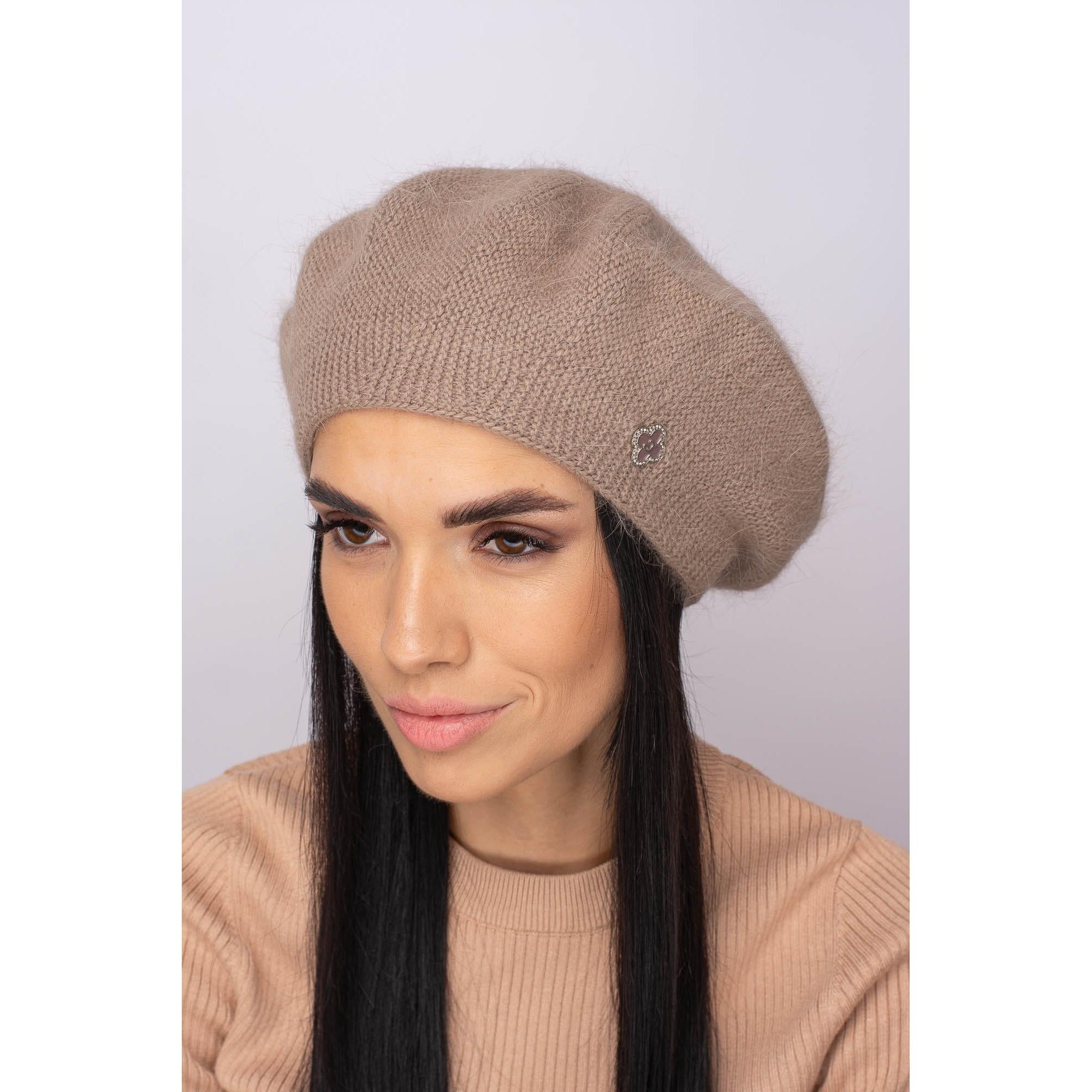 Берет женский одинарный Leks Калина one size Какао