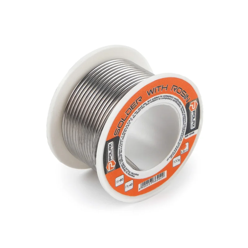 Припой с канифолью Polax Sn60/Pb40 1,5 мм 100 г (32-042)