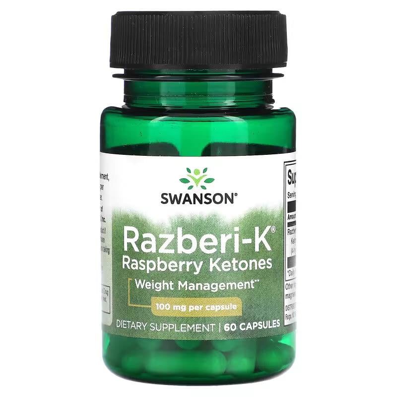 Жиросжиг Swanson Razberi-K 100 mg Raspberry Ketones 60 капс.