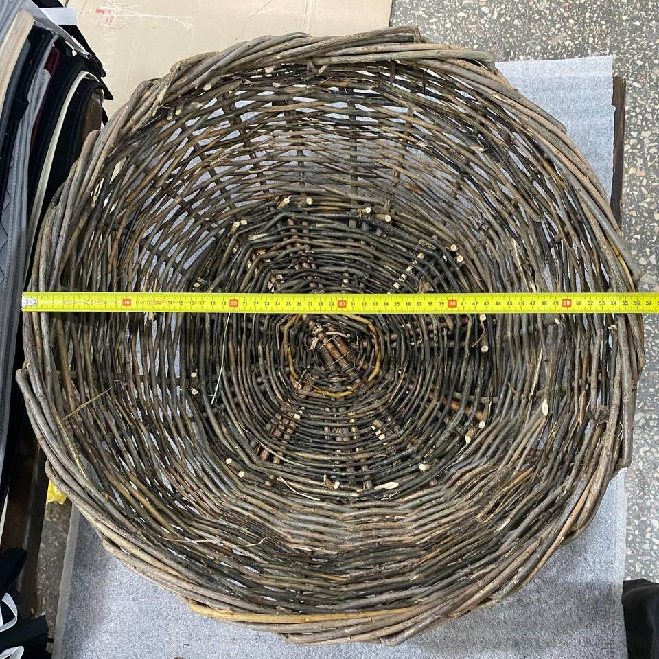 Гніздо для лелек та птахів з лози міцна прикраса для саду й дому 55 см - фото 2