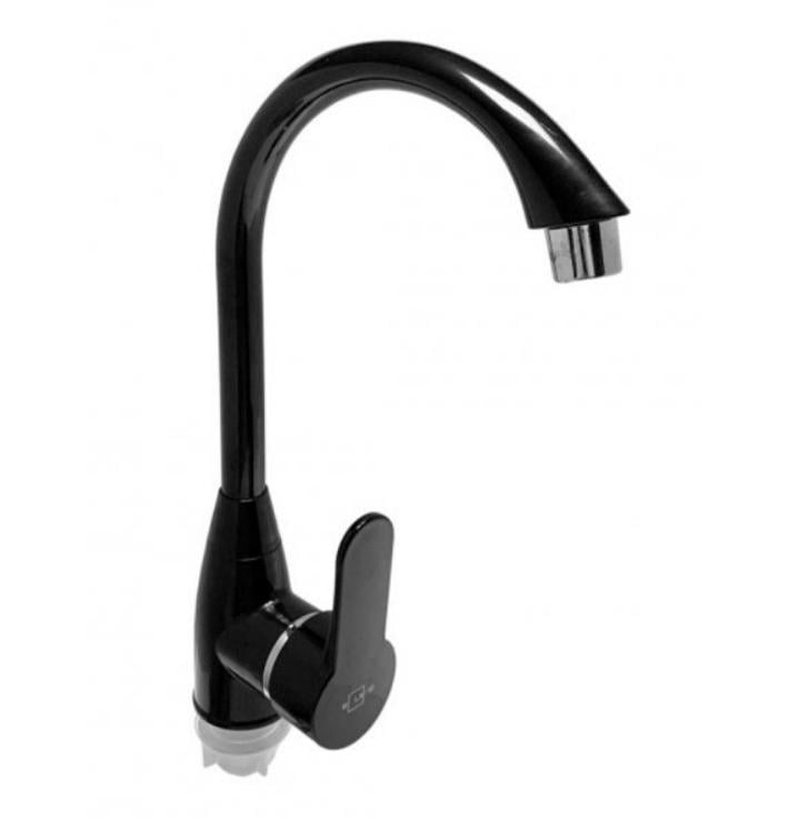 Змішувач для кухні Solone LAP4-C030KB одноважільний пластик Чорний