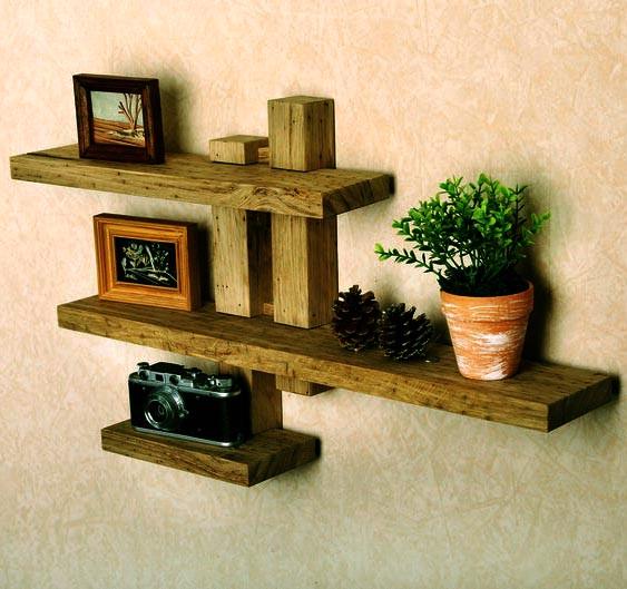 Полка настенная из дерева Мачарети 1 Мускат (ПНС/106707)