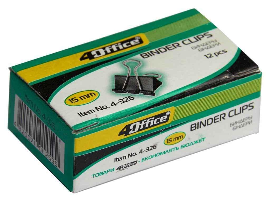 Биндери 4Office 15 мм 12 шт. (4-326)