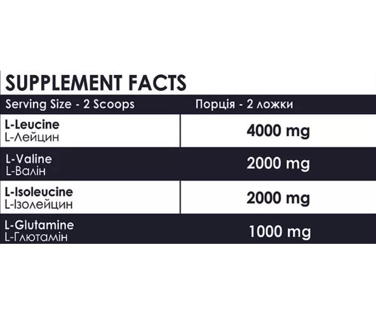 Амінокомплекс для спорту Powerful Progress BCAA 2:1:1 + Glutamine 500 g /50 servings/ Orange - фото 2