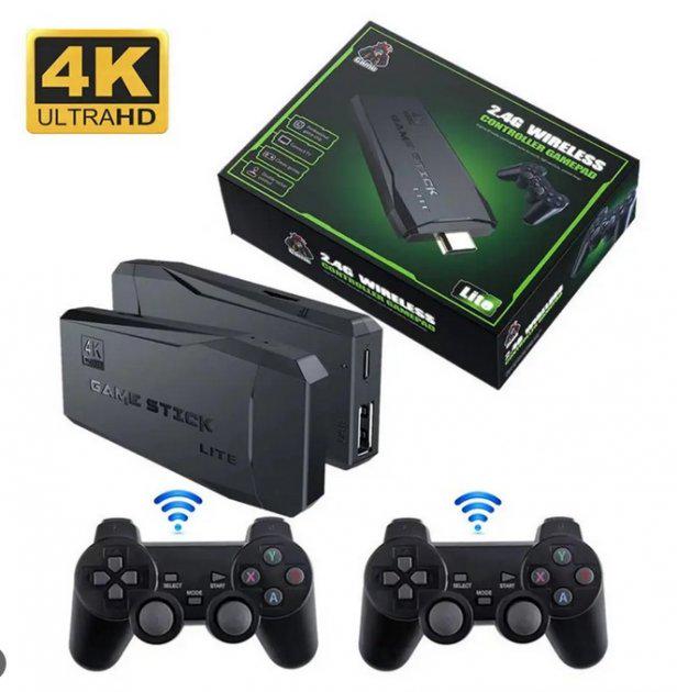 Игровая приставка для телевизора в компактном корпусе 4k UltraHD Game Stick Lite M8 64G с 2 беспроводными геймпадами (784779227) - фото 3