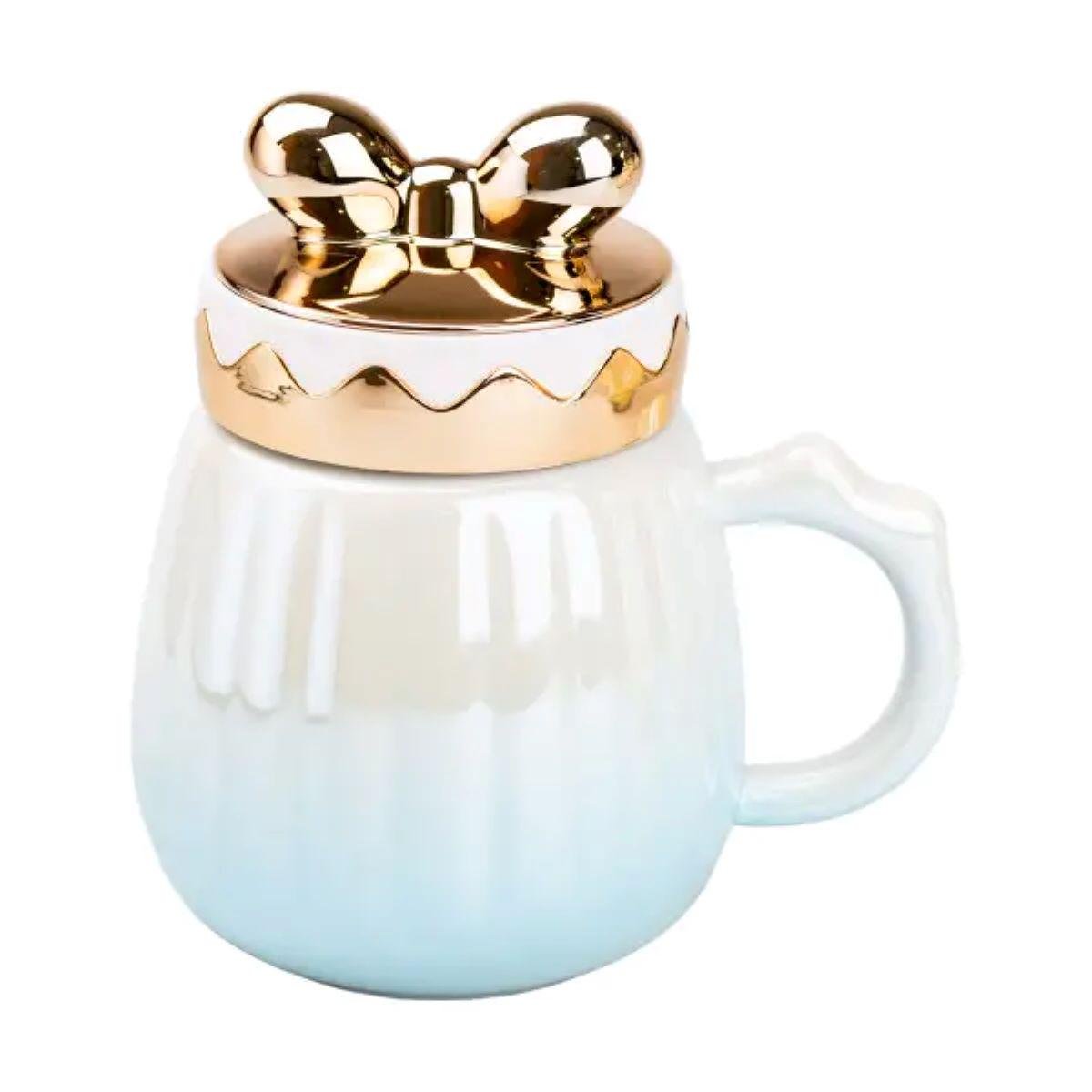 Чашка керамическая Light House с крышкой 500 мл Голубой (LG-20151) Чашка керамическая Light House с крышкой 500 мл Голубой (LG-20151)