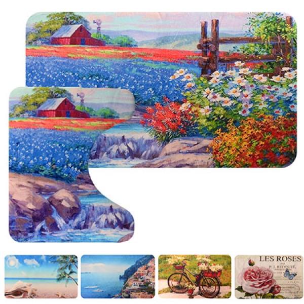 Набор ковриков для ванной Stenson R-82472 2 шт.  (5-R-8)