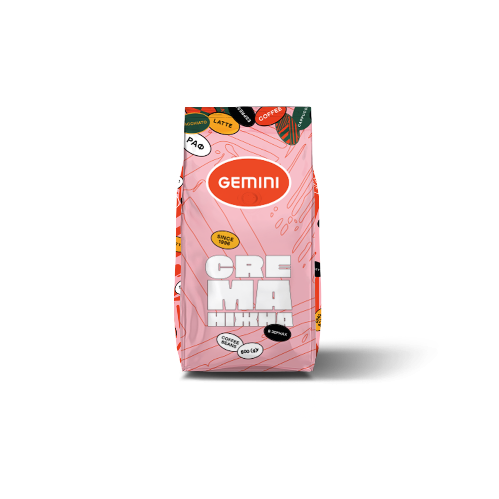 Кава ніжна Gemini Crema в зернах 500 г (crema00305)