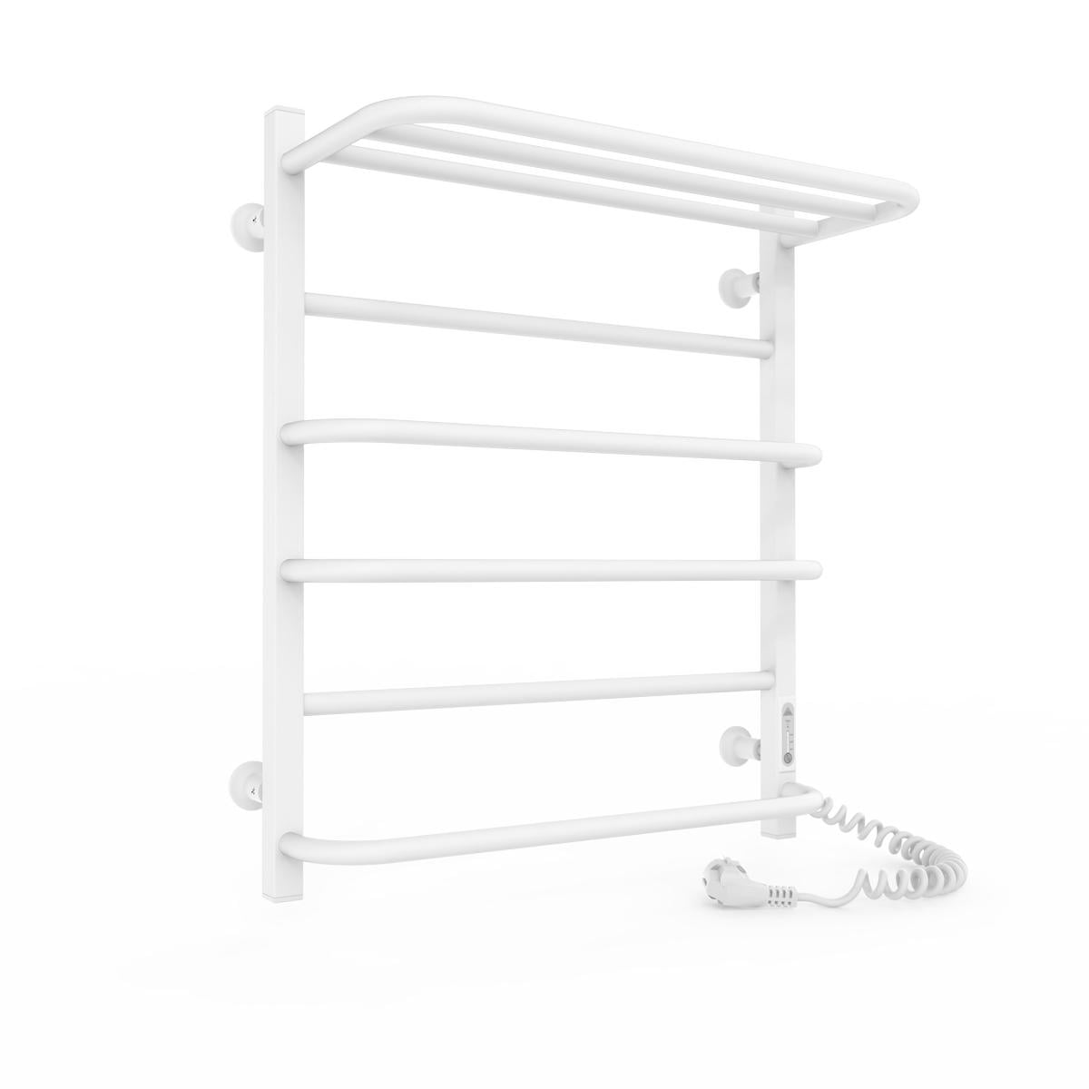 Полотенцесушитель электрический Laris Зебра Комфорт ЧФ6 Е с полочкой подключение справа 500х600 мм (73207783)