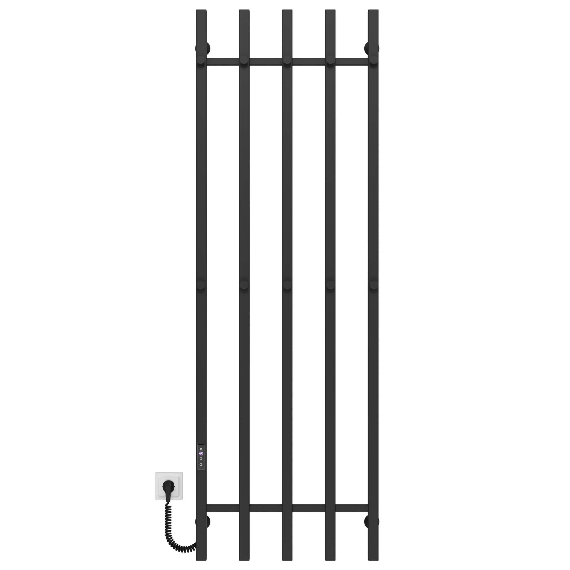 Рушникосушарка електрична Deffi Split П5 JD04 нержавіюча сталь 500х1600 мм Чорний (A.SP.160.50.5.E.B.L.2)