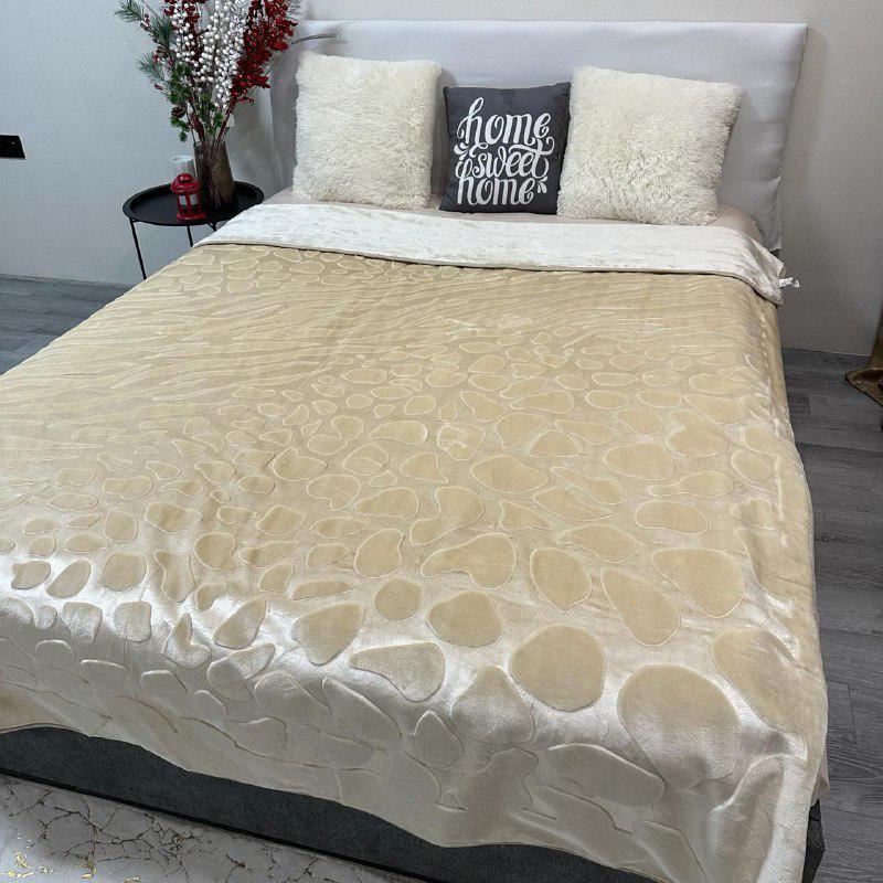 Покрывало на кровать акриловое 200x230 см Молочный (28857540) - фото 9