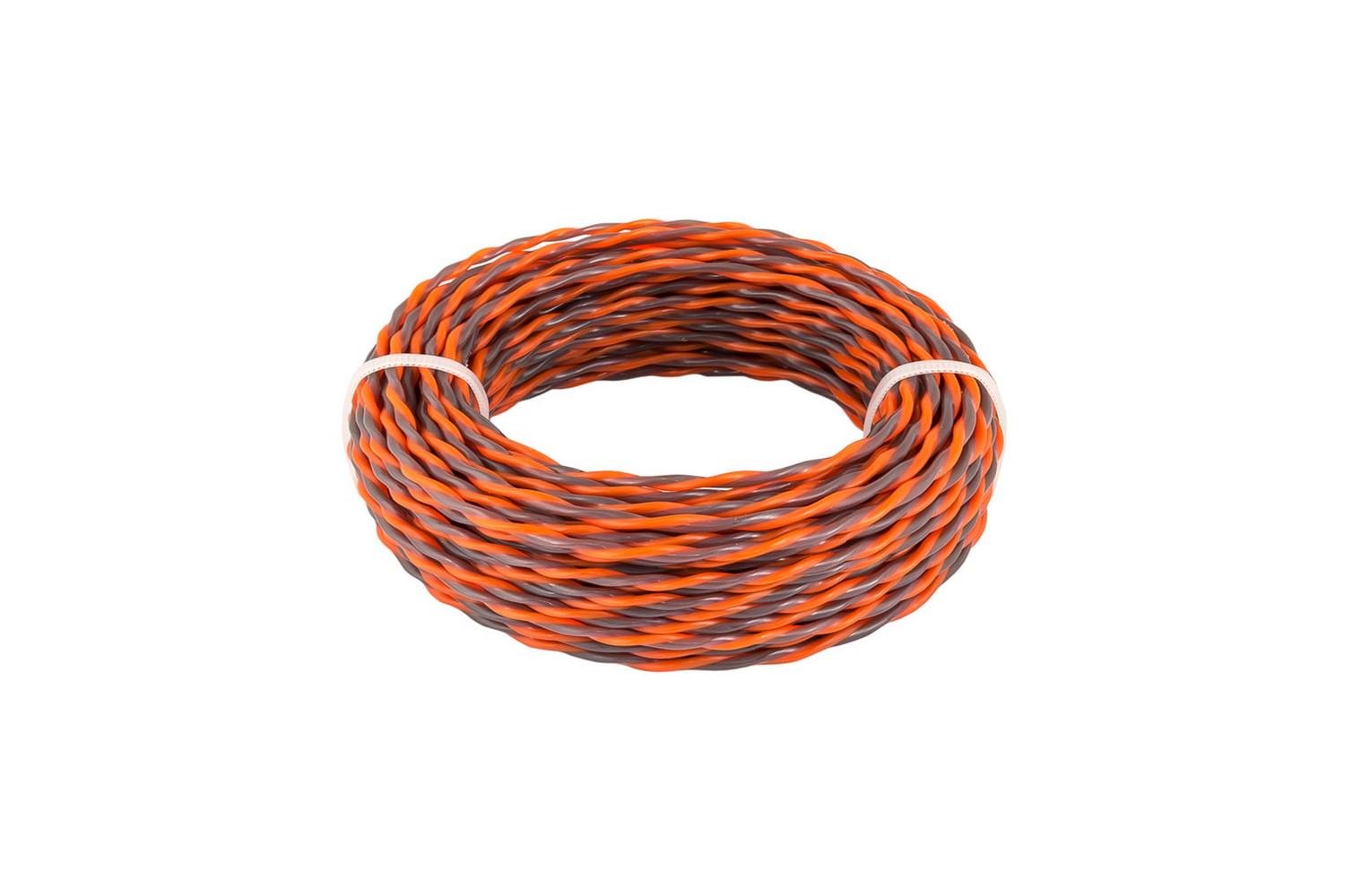 Волосінь для тримера MasterTool SPIRAL безшумна 2,70 мм х 15 м двоколірна (19-1627)