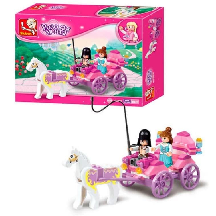 Конструктор дитячий Sluban Карета принцеси фігурки персонажів 99 деталей (M38-B0239)