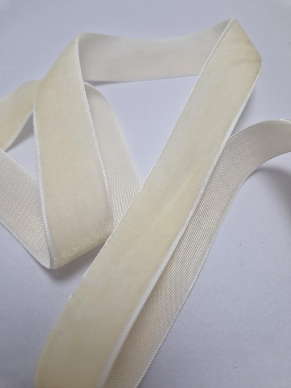 Лента бархатная 2 см Молочный (2073927757)