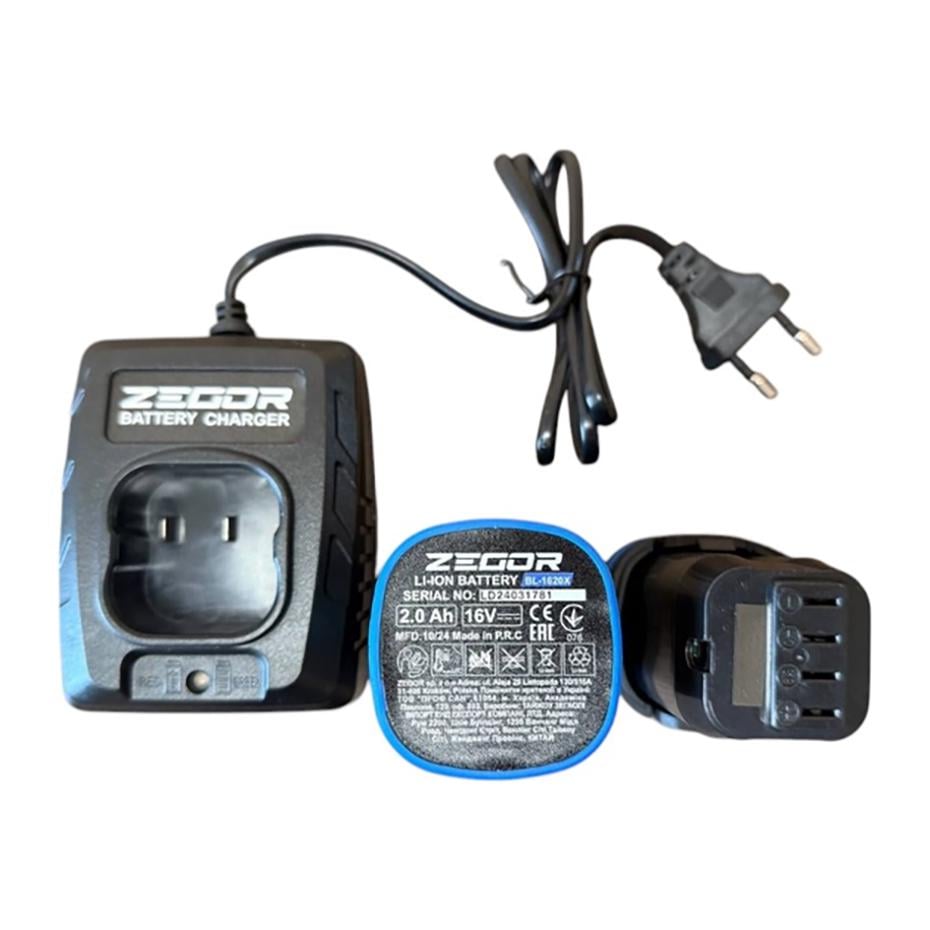 Шуруповерт ударный аккумуляторный бесщеточный Zegor CDAX-16BLH/16В/две скорости/2 батареи 16 В 2 Ач/реверс/подсветка/кейс - фото 7 Шуруповерт ударный аккумуляторный бесщеточный Zegor CDAX-16BLH/16В/две скорости/2 батареи 16 В 2 Ач/реверс/подсветка/кейс - фото 7