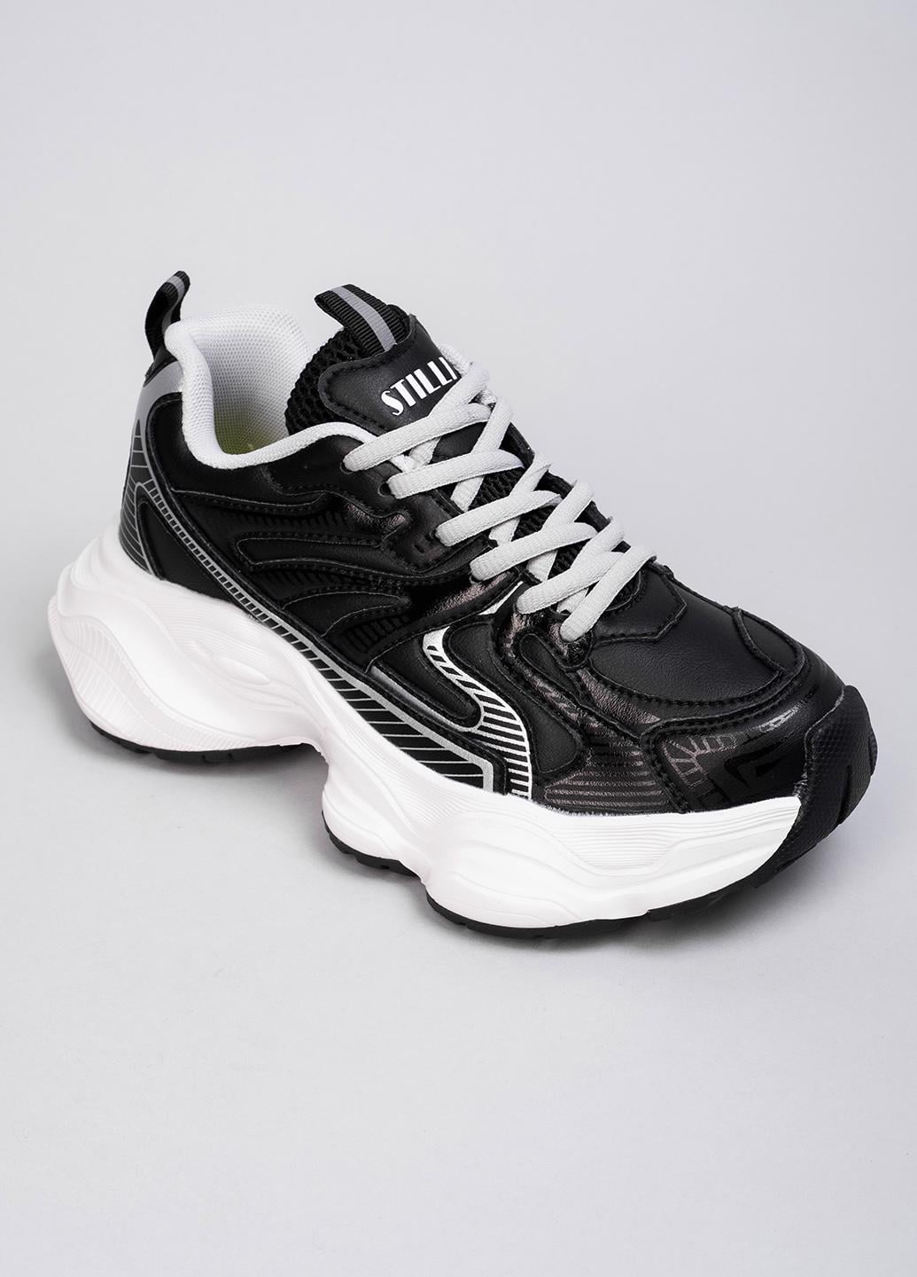 Кроссовки женские Stilli CX1630-4 кожаные р. 36 Черный (344364_36)