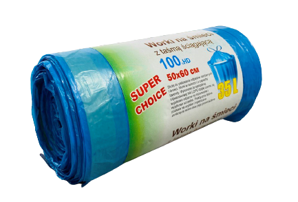 Мешки для мусора Super Choice с затяжками 35 л 50 шт. (5-020102)