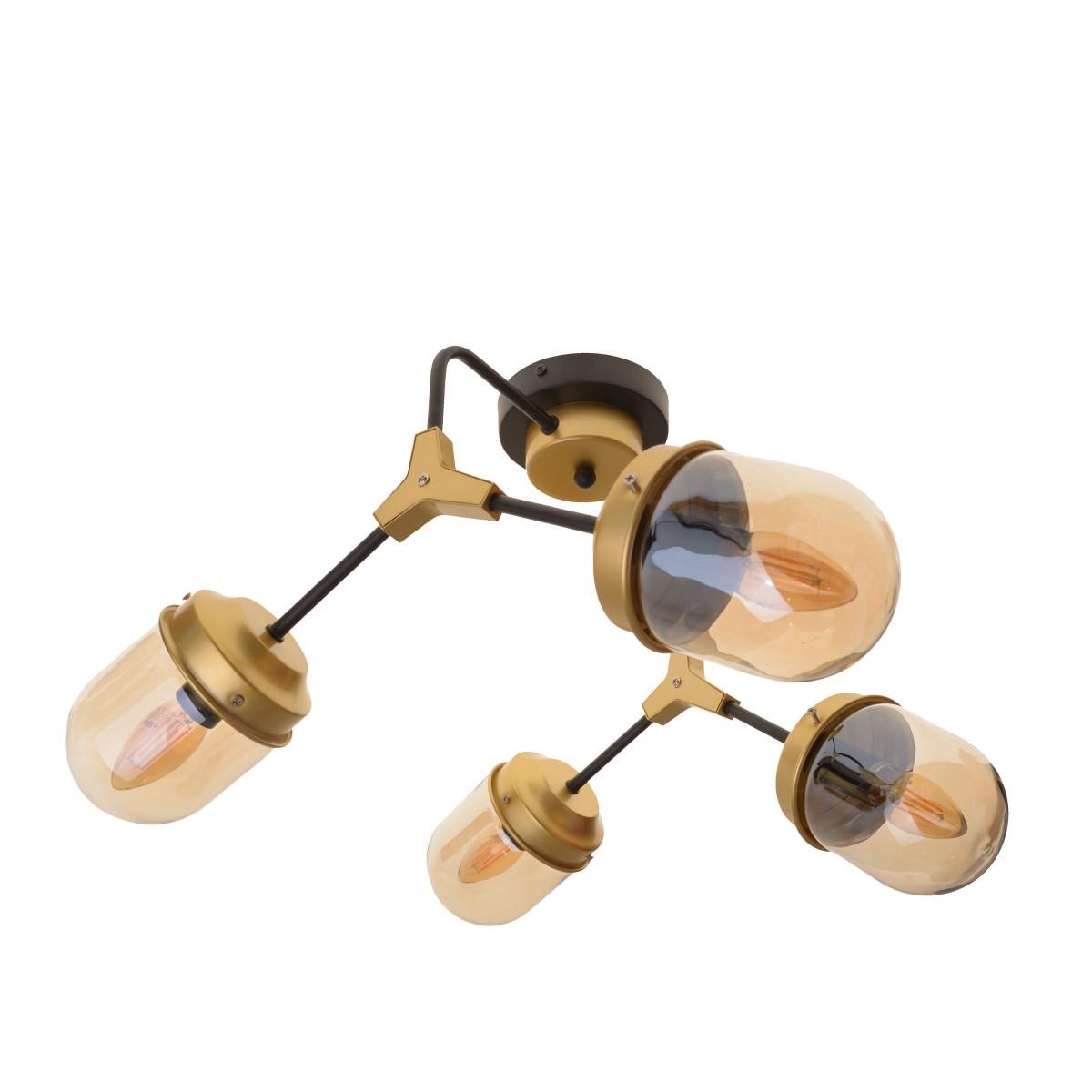 Люстра лофт Brille BL-804S/4 E14 SJ BK Черный/Золотой