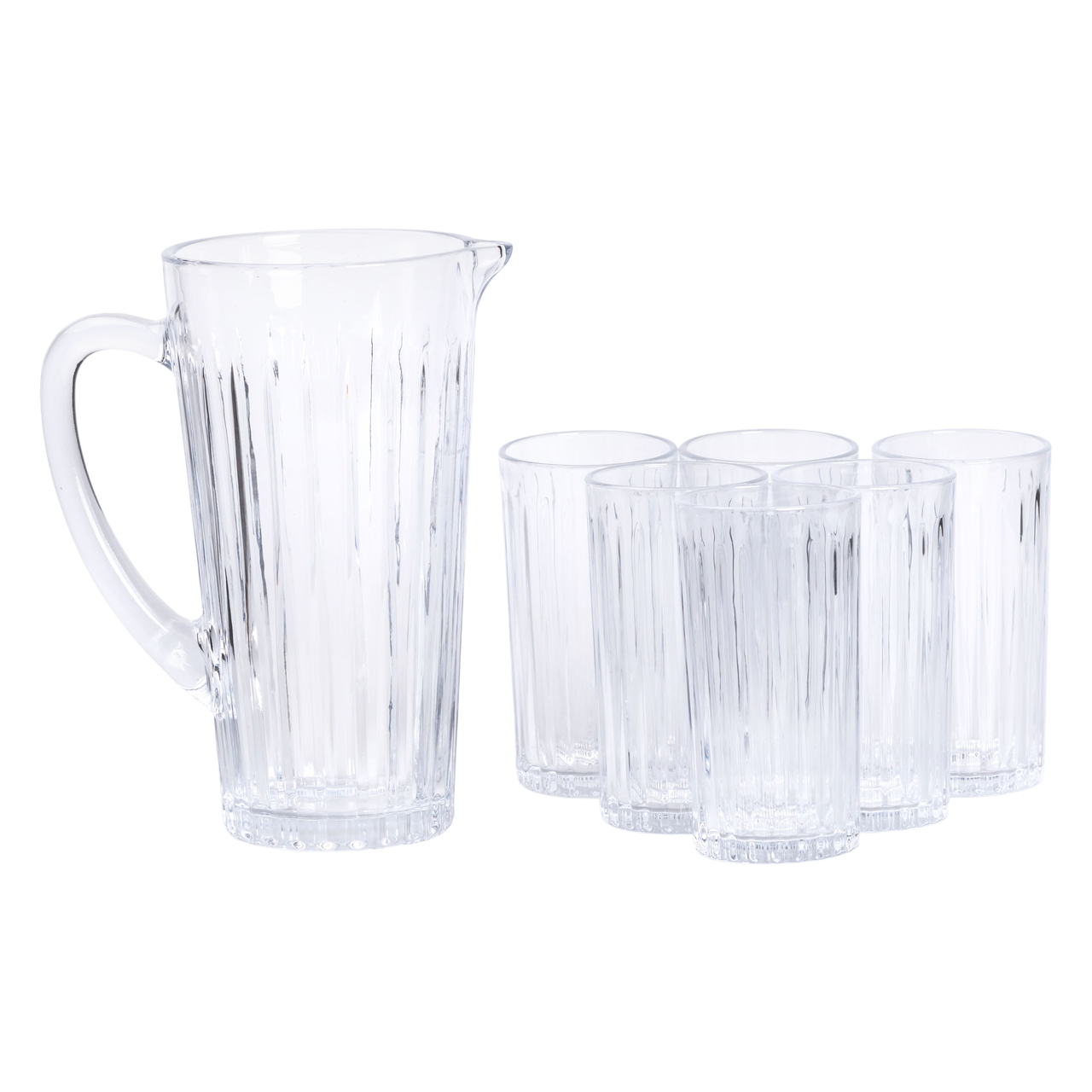 Кувшин для компота/сока/воды/лимонада 1,2 л со стаканами 6 шт. по 320 мл (HP-19-5)