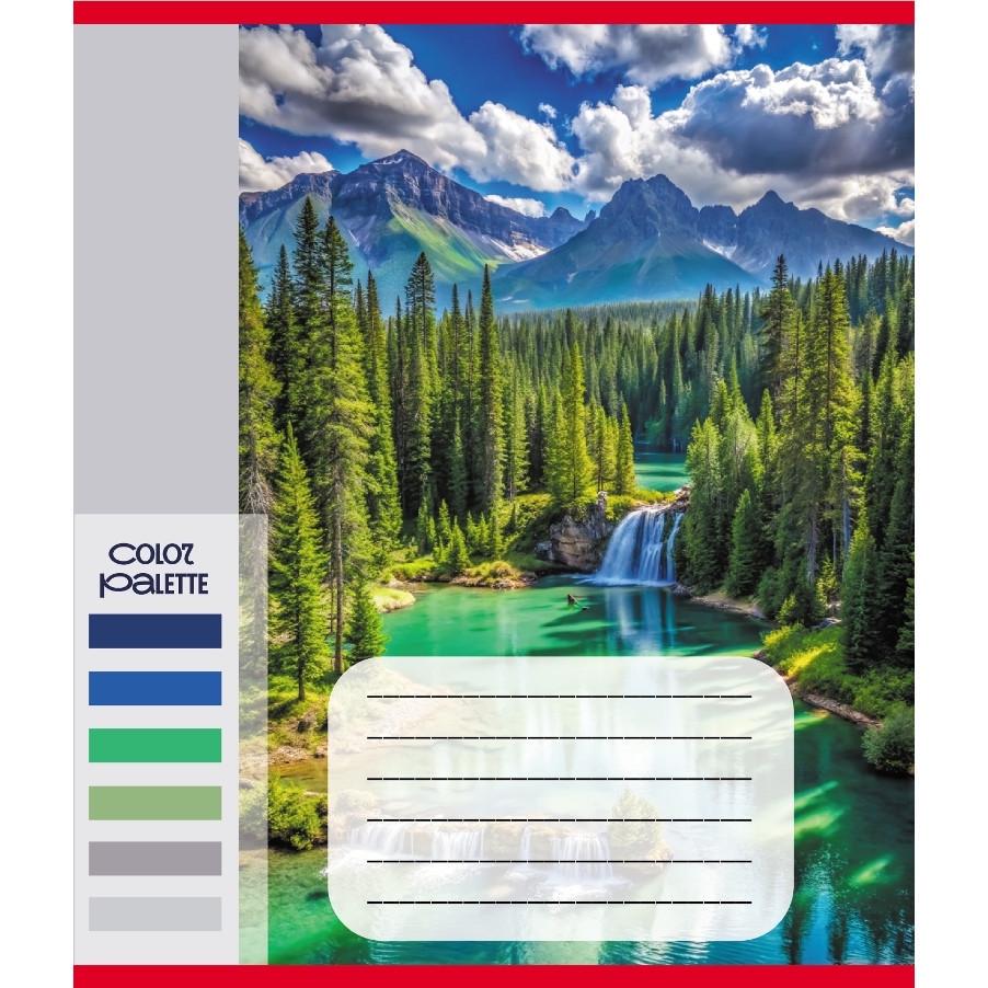 Шкільний зошит Кольори гір 060-610093K-3 в клітинку 60 аркушів (RLT55399)