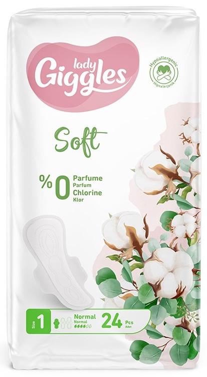 Гігієнічні прокладки Giggles Lady Ultra Normal 1 Soft 24 шт. з крил. 4 крап