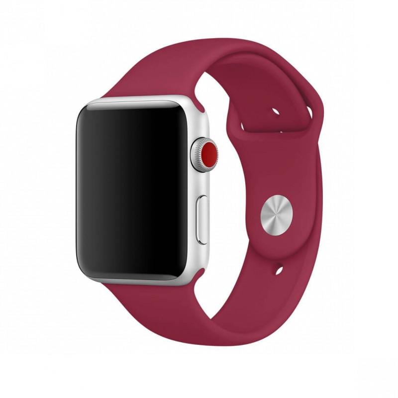 Ремешок силиконовый для Apple Watch 42/44/45/46/49 мм Красный (00000012738_20)