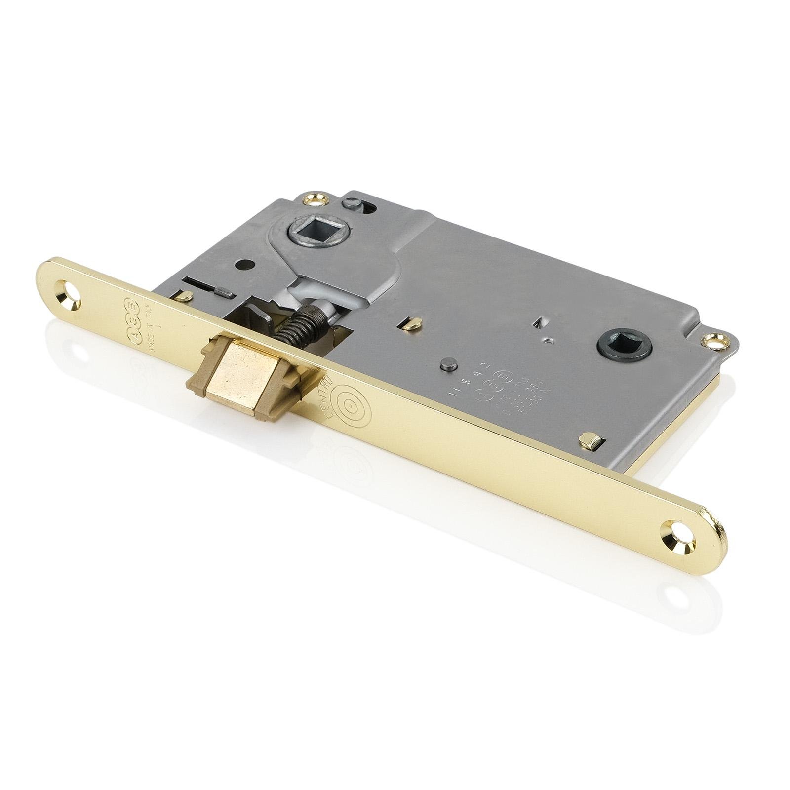 Замок врезной межкомнатный AGB Centro WC 90/50 мм Латунь (B01013.50.03) - фото 2 Замок врезной межкомнатный AGB Centro WC 90/50 мм Латунь (B01013.50.03) - фото 2