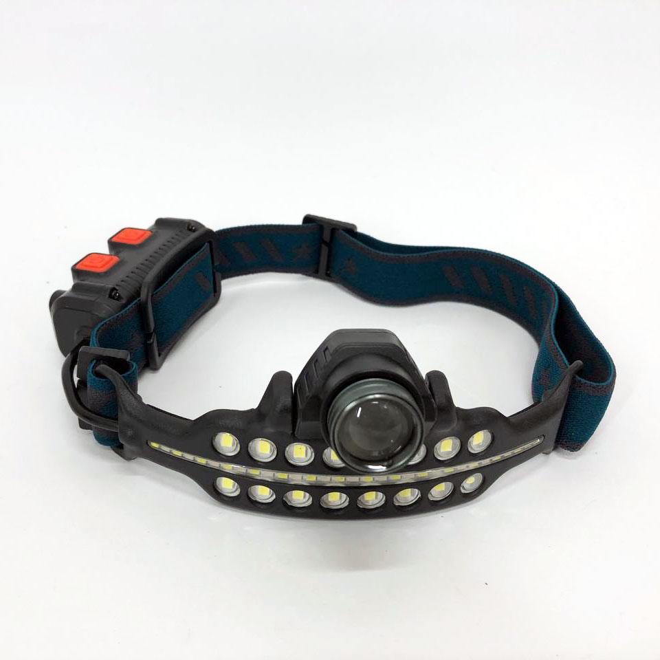 Фонарь налобный BL-W690-LTS+SMD сенсорный с датчиком движения White/Red (302465)