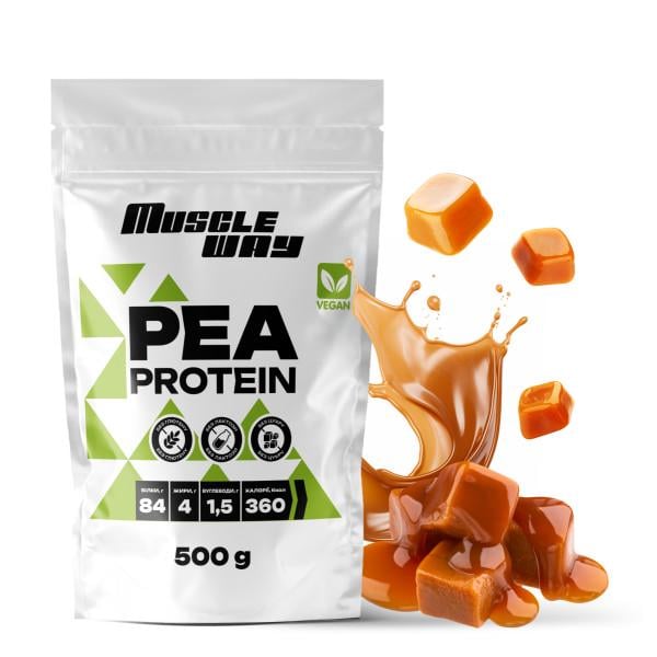 Протеин гороховый MuscleWay Vegan Карамель 84% белка на 16 порций 500 г (21-125-pp-mv-rs-500gr.3) Протеин гороховый MuscleWay Vegan Карамель 84% белка на 16 порций 500 г (21-125-pp-mv-rs-500gr.3)