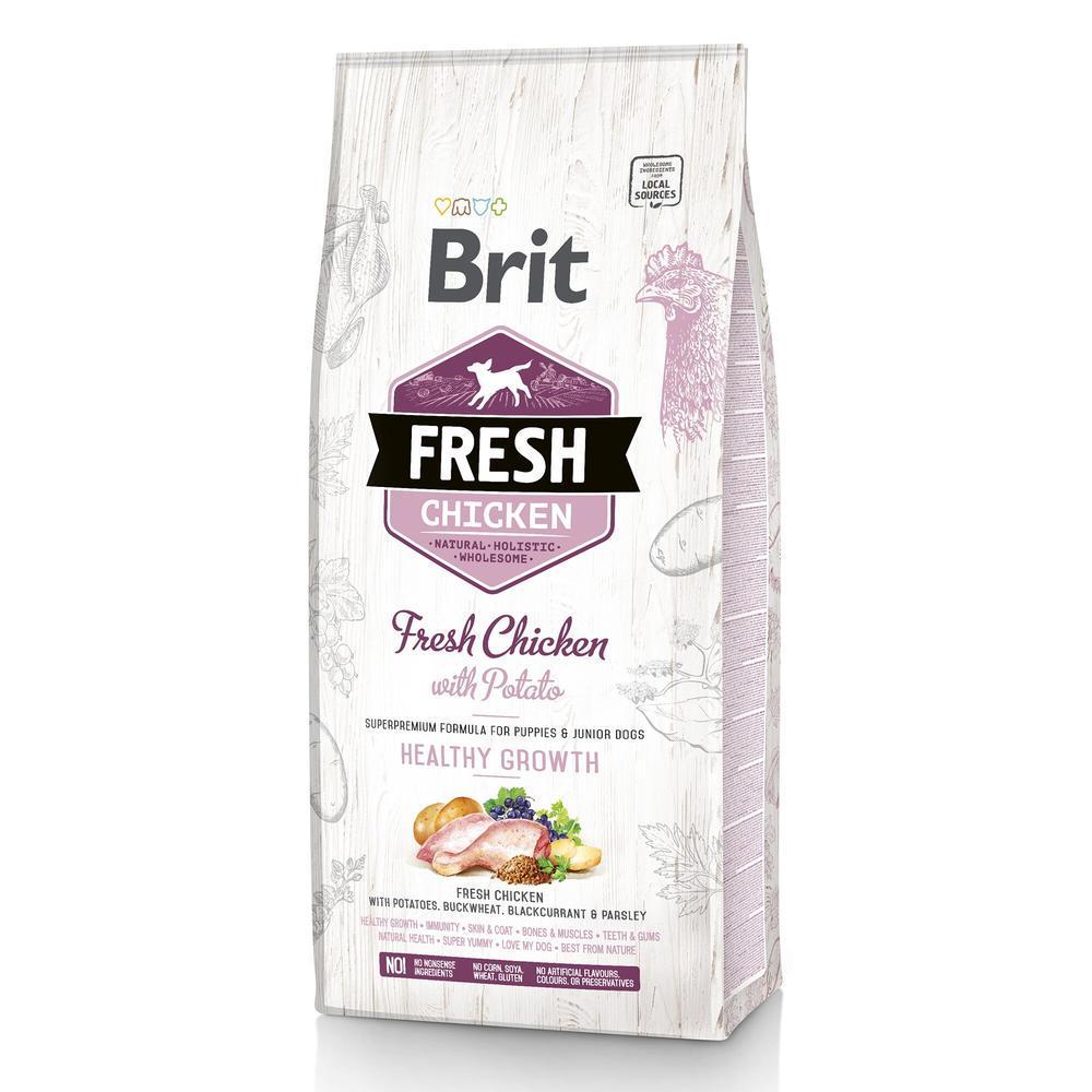 Сухой корм Brit Fresh для щенков со свежей курицей и картофелем 12 кг (2140079342)