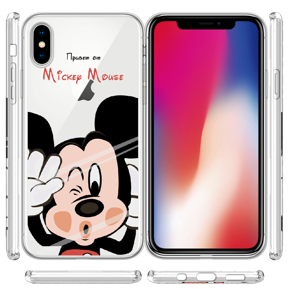 Чехол Boxface iPhone X Mister M Прозрачный силикон (32139-cc58-32139) - фото 3