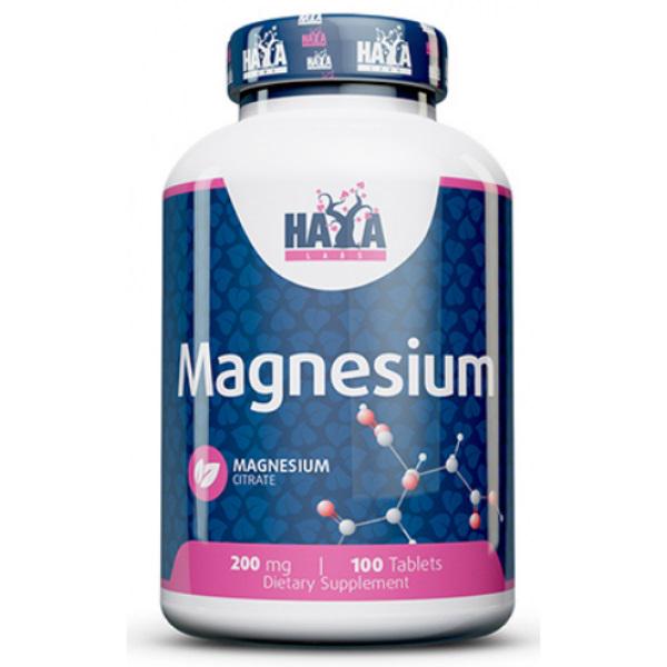 Микроэлемент Магний Haya Labs Magnesium Citrate 200 мг 100 таб.