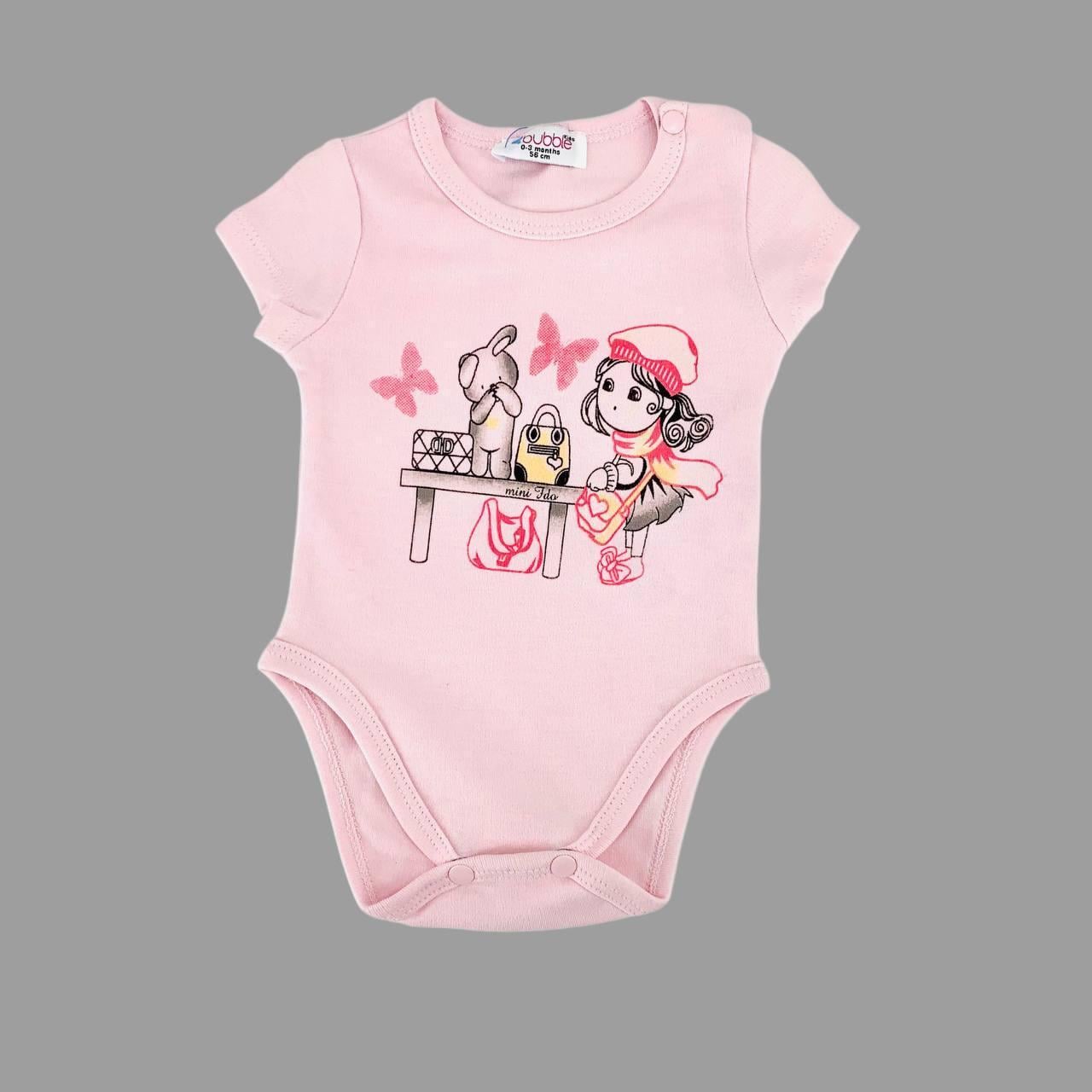 Боді Bubble Kids 151-04 56 см 0-3 міс. Рожевий (32539599)