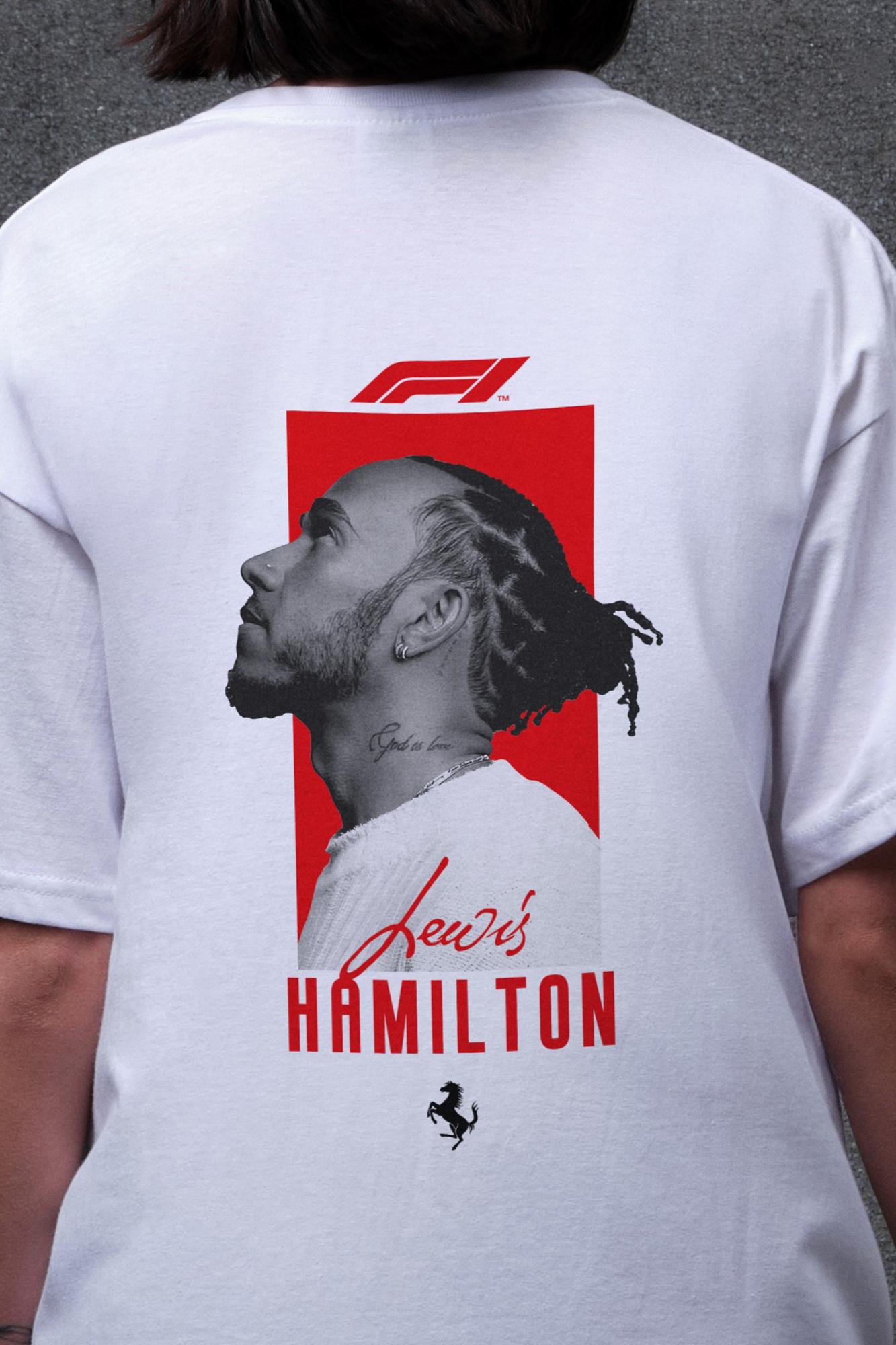 Футболка женская Without с принтом Hamilton оверсайз L/XL White (L8049639) - фото 2