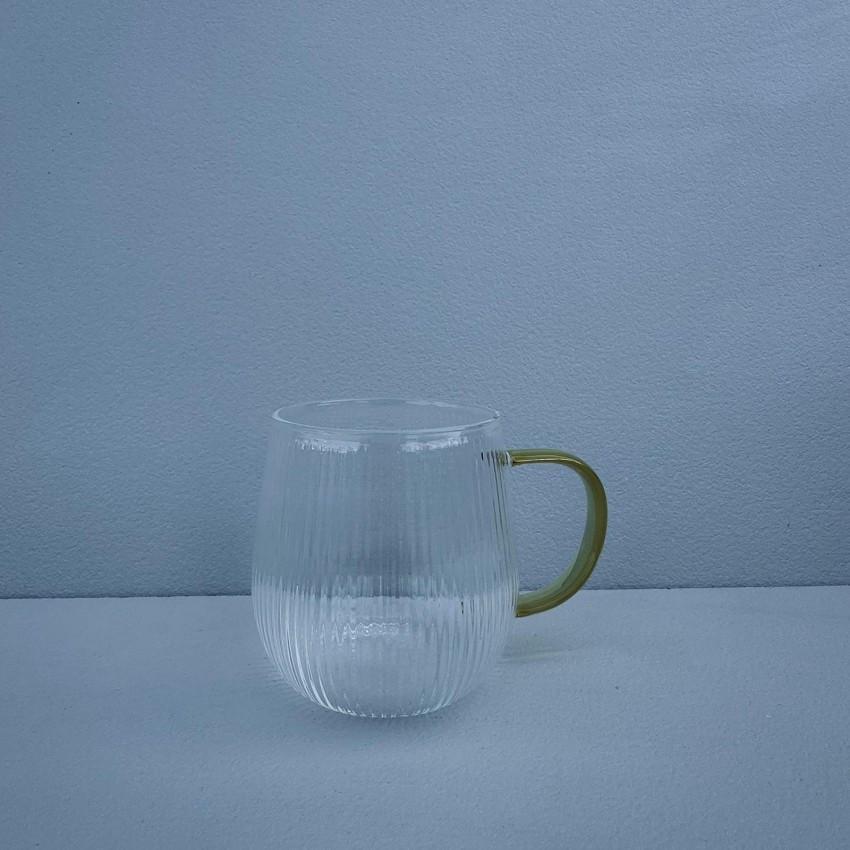 Чашка скляна Stenson R92947 із золотистою ручкою 380 мл (2679640883) - фото 4