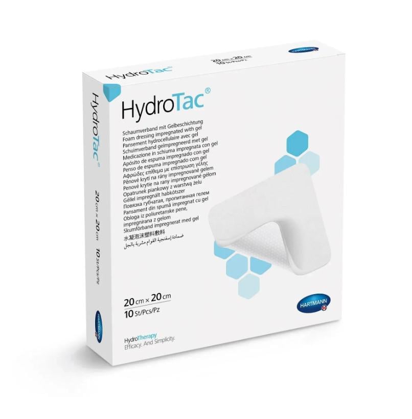 Повязка губчатая с гелевым покрытием HydroTac 20 см х 20 см 1 шт.