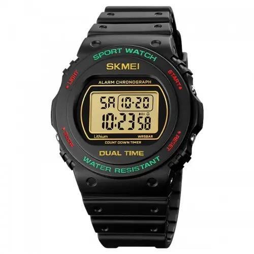 Часы наручные с подсветкой Skmei 1776BKGD 5 ATM 45 мм Black (597978)