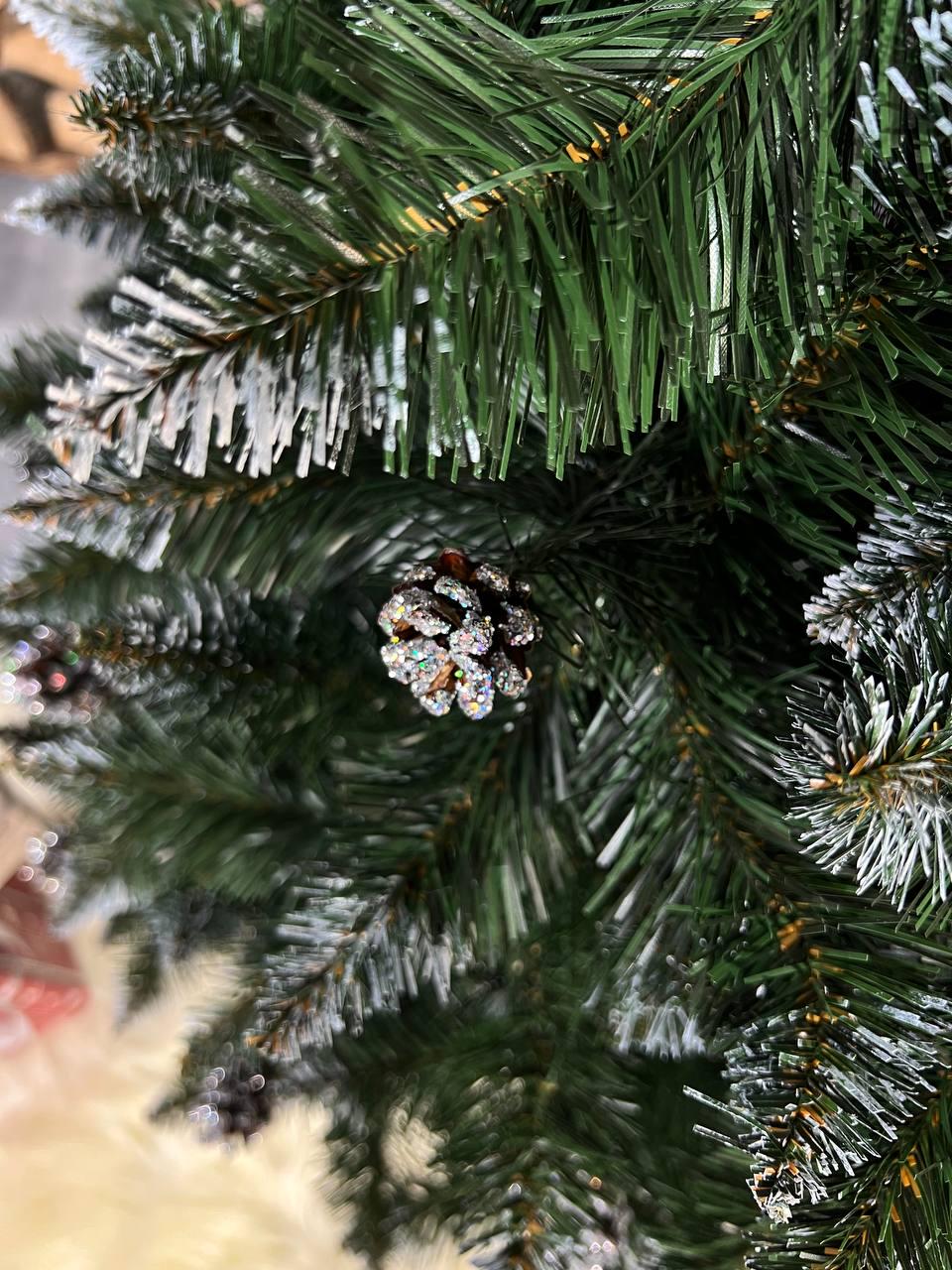 Штучна ялинка засніжена Елітна з шишками 1,7 м Зелений (YNK08168) - фото 5 Штучна ялинка засніжена Елітна з шишками 1,7 м Зелений (YNK08168) - фото 5