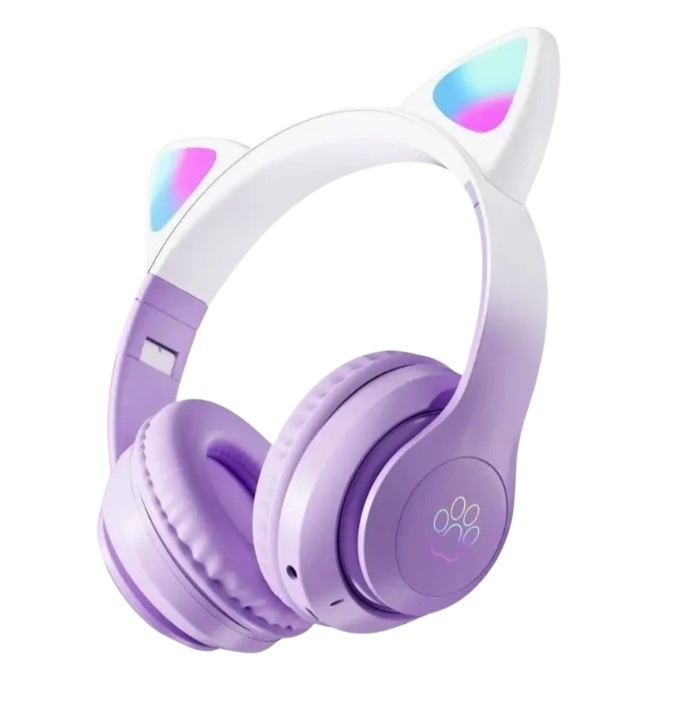 Навушники-Bluetooth дитячі з котячими вушками Фіолетовий (29433620) - фото 2 Навушники-Bluetooth дитячі з котячими вушками Фіолетовий (29433620) - фото 2