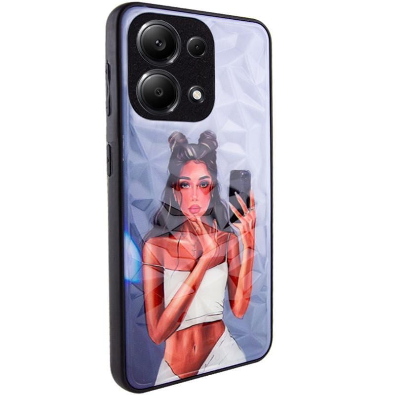Противоударный TPU+PC чехол Prisma Ladies для Xiaomi Redmi Note 13 4G Black in White