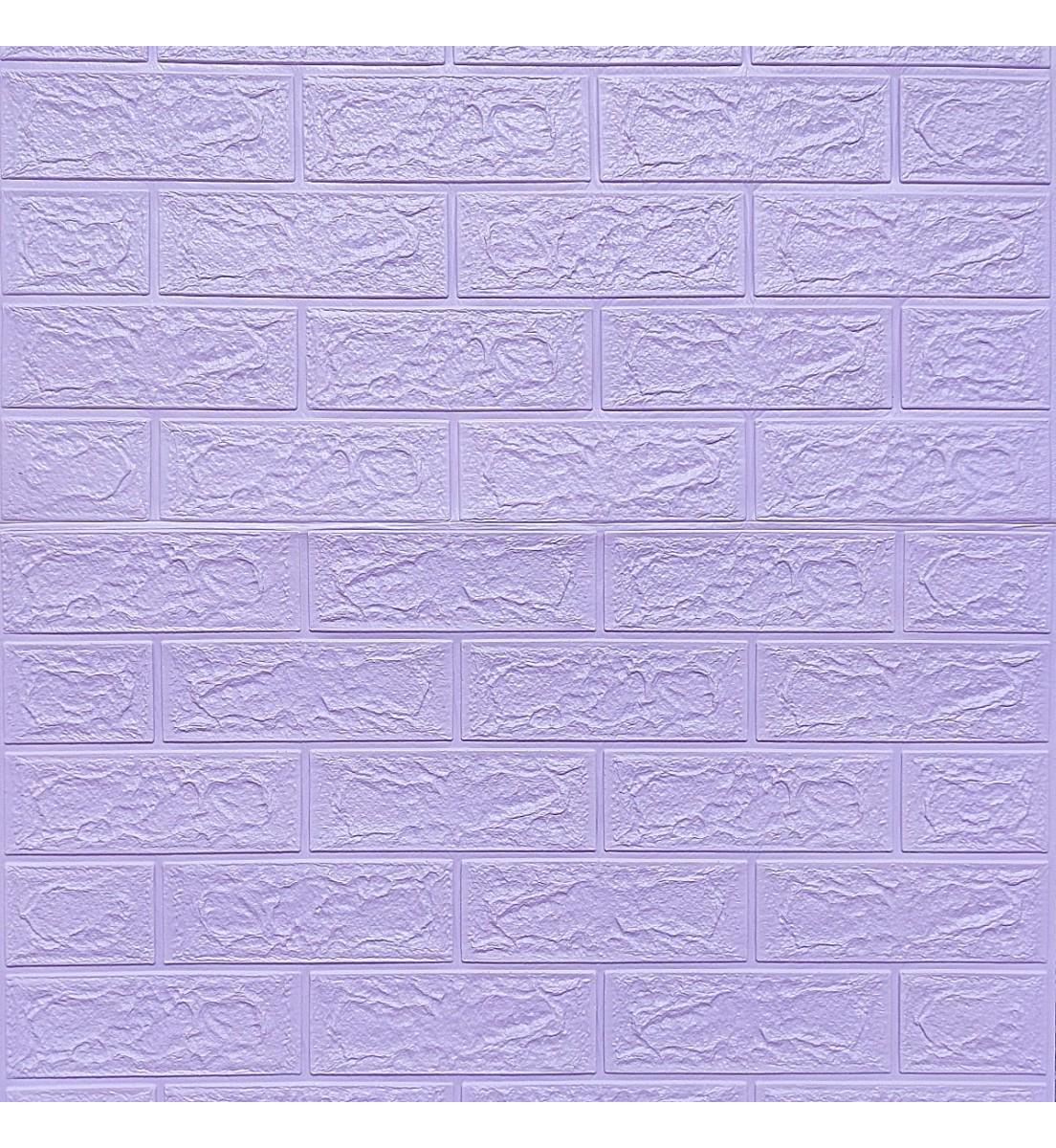 3D-панель декоративная под кирпич самоклеющаяся 3080x700x3 мм Светло-фиолетовый - фото 3