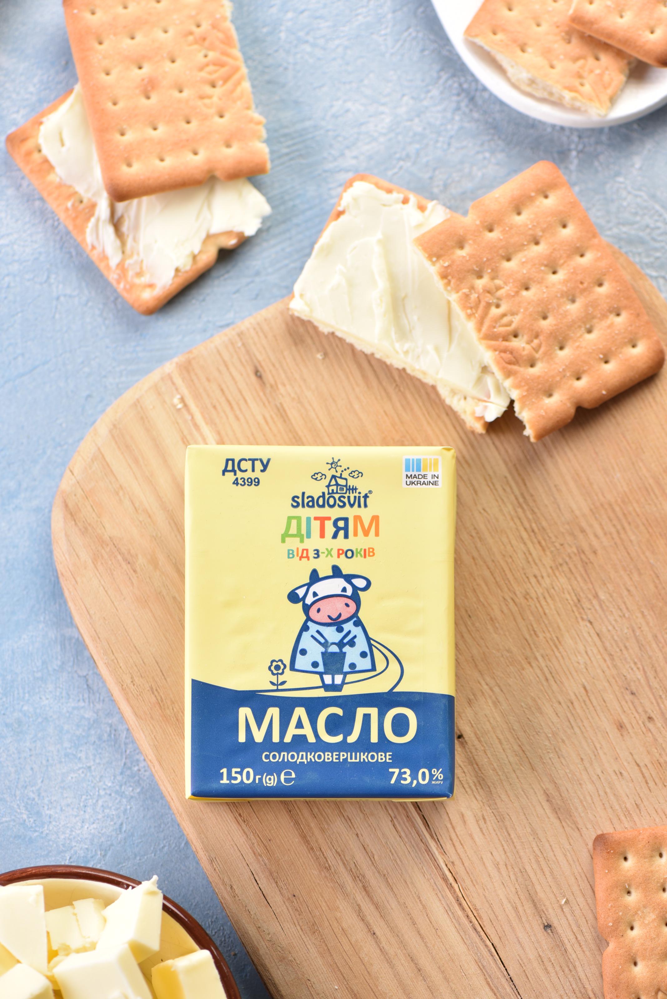 Масло солодковершкове Sladosvit "ДІТЯМ" 73% жиру селянське 150 г (33003753)