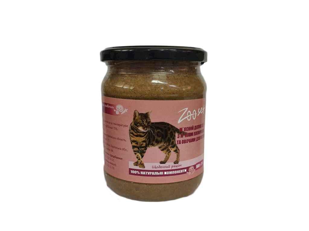 Корм для кошек ZOO SET с мясом говядины и овощами 500 г (883367)