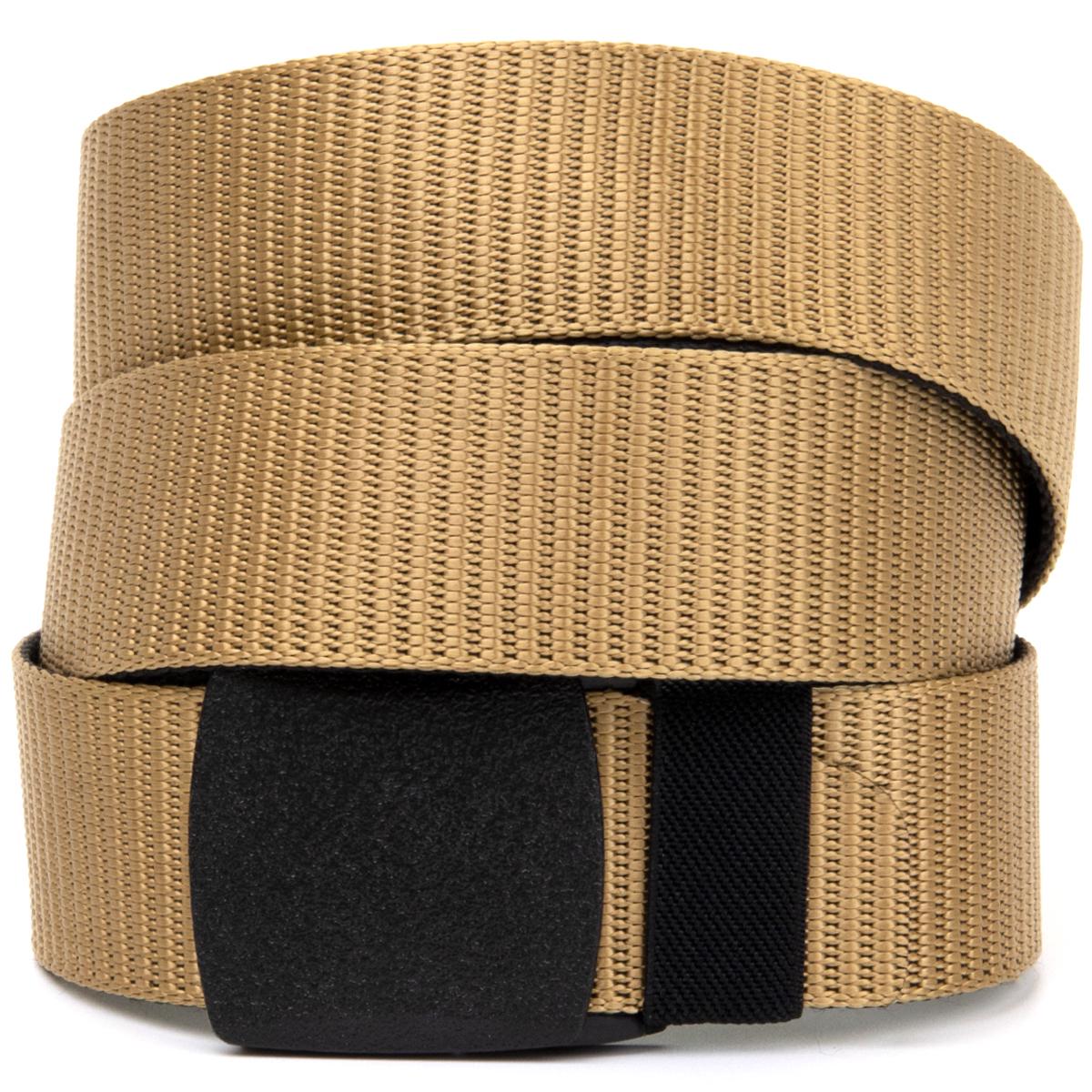 Текстильный ремень Vintage Belt 20539 с матовой пряжкой Песочный