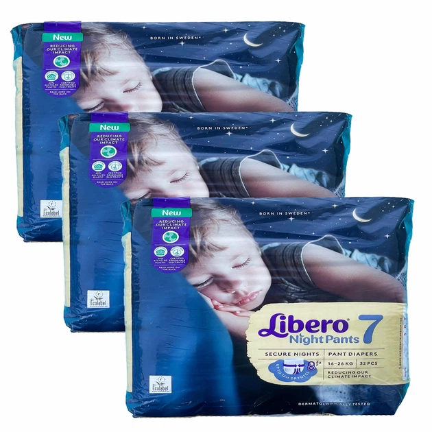 Підгузки-трусики дитячі нічні Libero 7 16-26 кг 96 шт. (83830069)