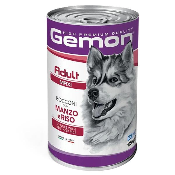 Корм для собак влажный GEMON Dog Wet Maxi говядина с рисом 1250 г (000025785)