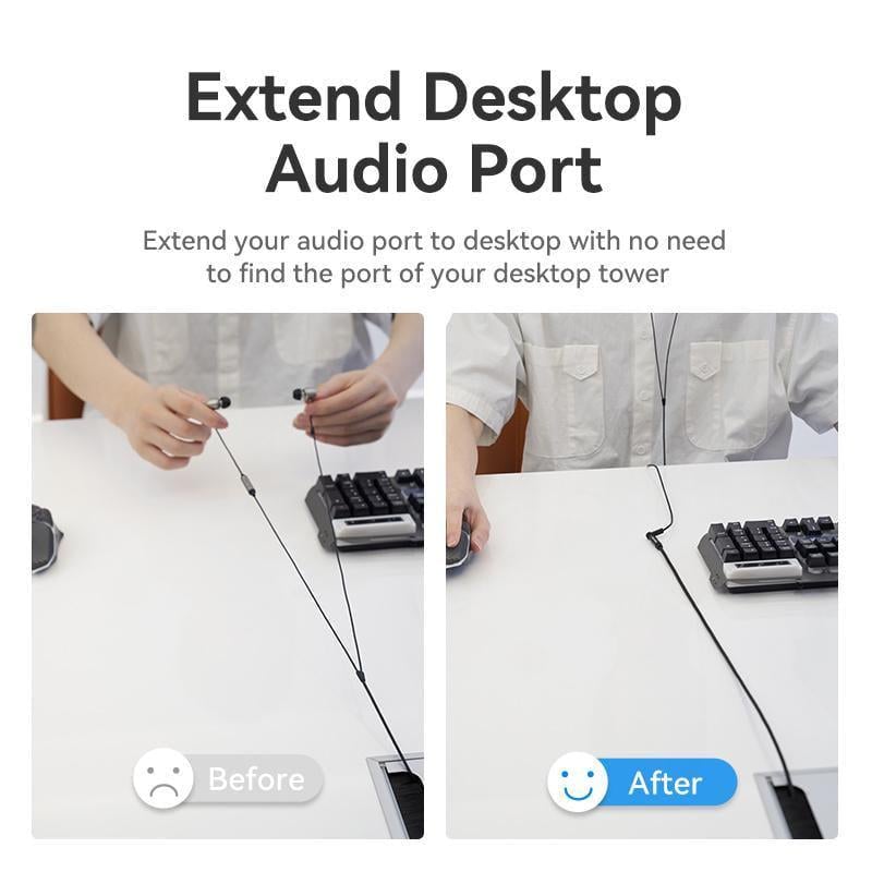 Кабель Vention 3.5мм minijack-3.5мм minijack стерео AUX 4-пиновый TRRS 1,5м Черный (BHCBG) - фото 7 Кабель Vention 3.5мм minijack-3.5мм minijack стерео AUX 4-пиновый TRRS 1,5м Черный (BHCBG) - фото 7